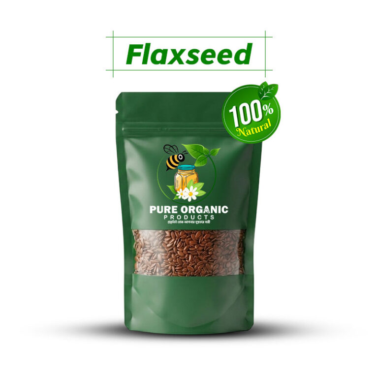 Natural Flax Seeds Rich in Fiber and Omega-3
