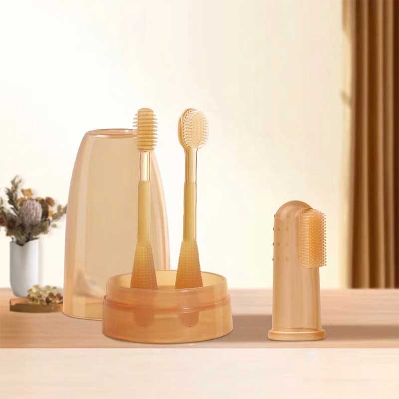 3-in-1 Silicone Baby Oral Care & Finger Brush Set | Pure Organic Products