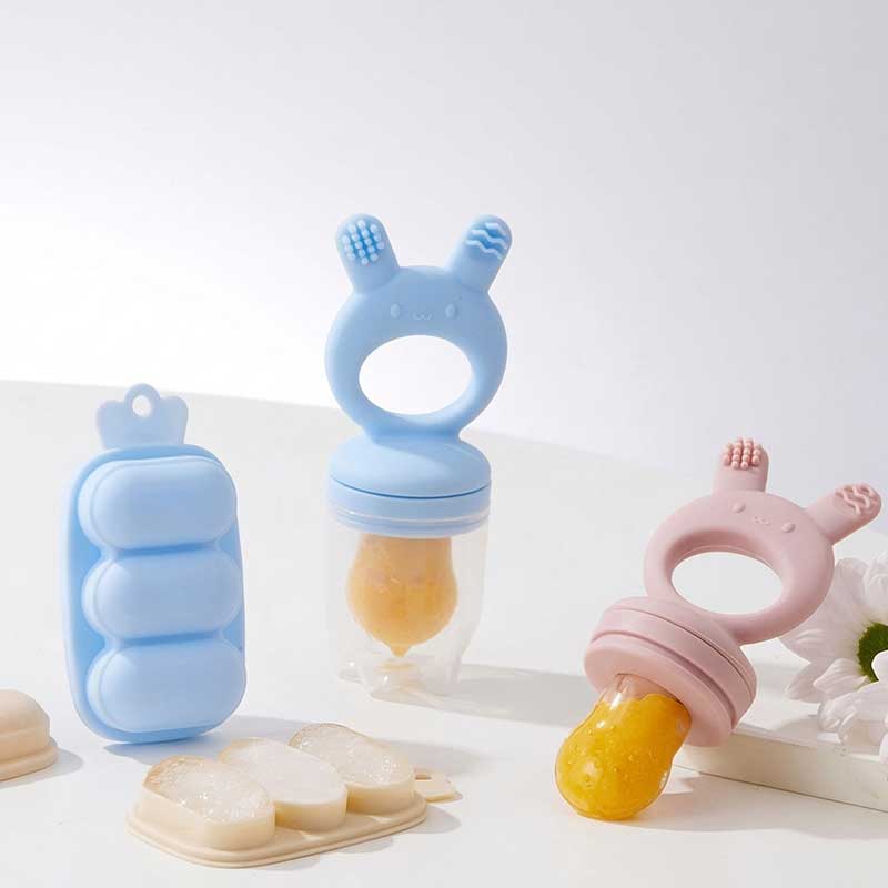 Pure Organic Products 2-in-1 Silicone Fruit Feeder and Teether for Baby